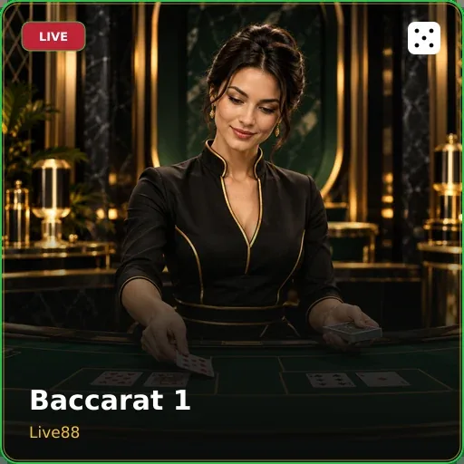 Élő baccarat asztal — Baccarat 1